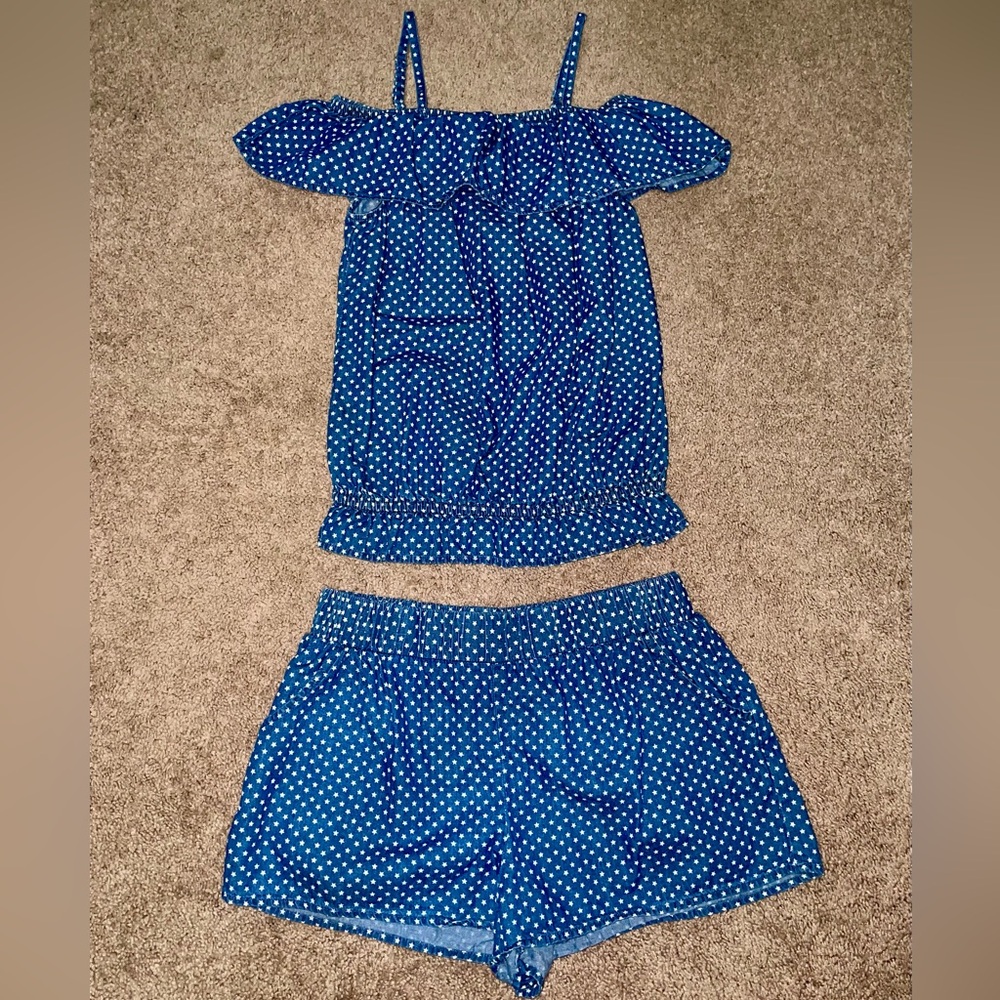 Epic Threads 2 Piece Blue Set Size Girls Large